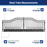 Greatbear Dual Swing Wrought Iron Gate for Driveway