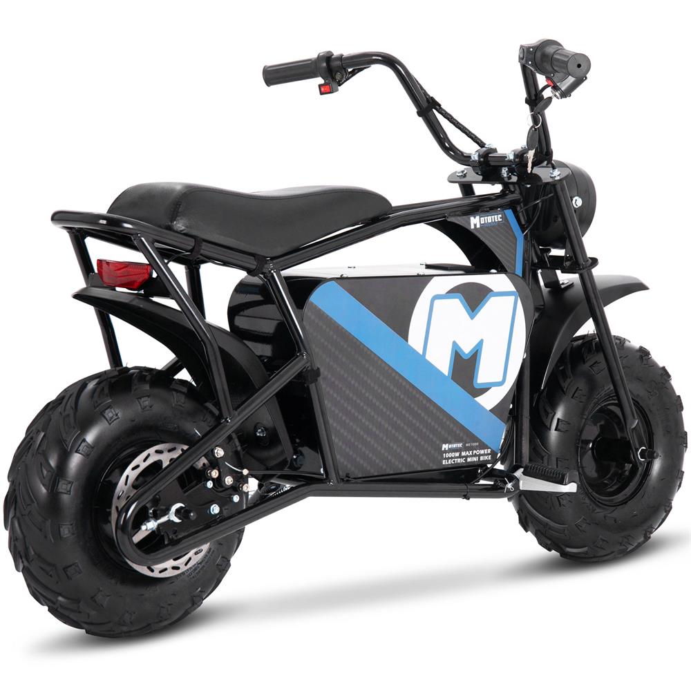 MotoTec | 48V/12Ah 1000W Electric Mini Bike | MT-MiniBike-48v-1000w_Black