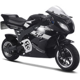 MotoTec | 48V/12Ah 1000W Pocket Bike | MT-EP-Super_Black