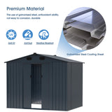 8'x6' Metal Storage Shed