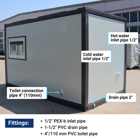 Portable Office with Bedroom and Bathroom