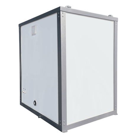 Portable Toilet with Shower Curtain Style