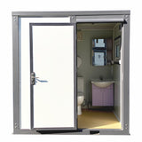 Portable Toilet with Shower Curtain Style