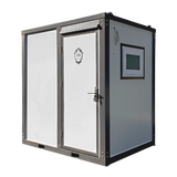 Portable Toilet with Shower Curtain Style