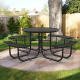 46" Round Picnic Tables With Umbrella Hole