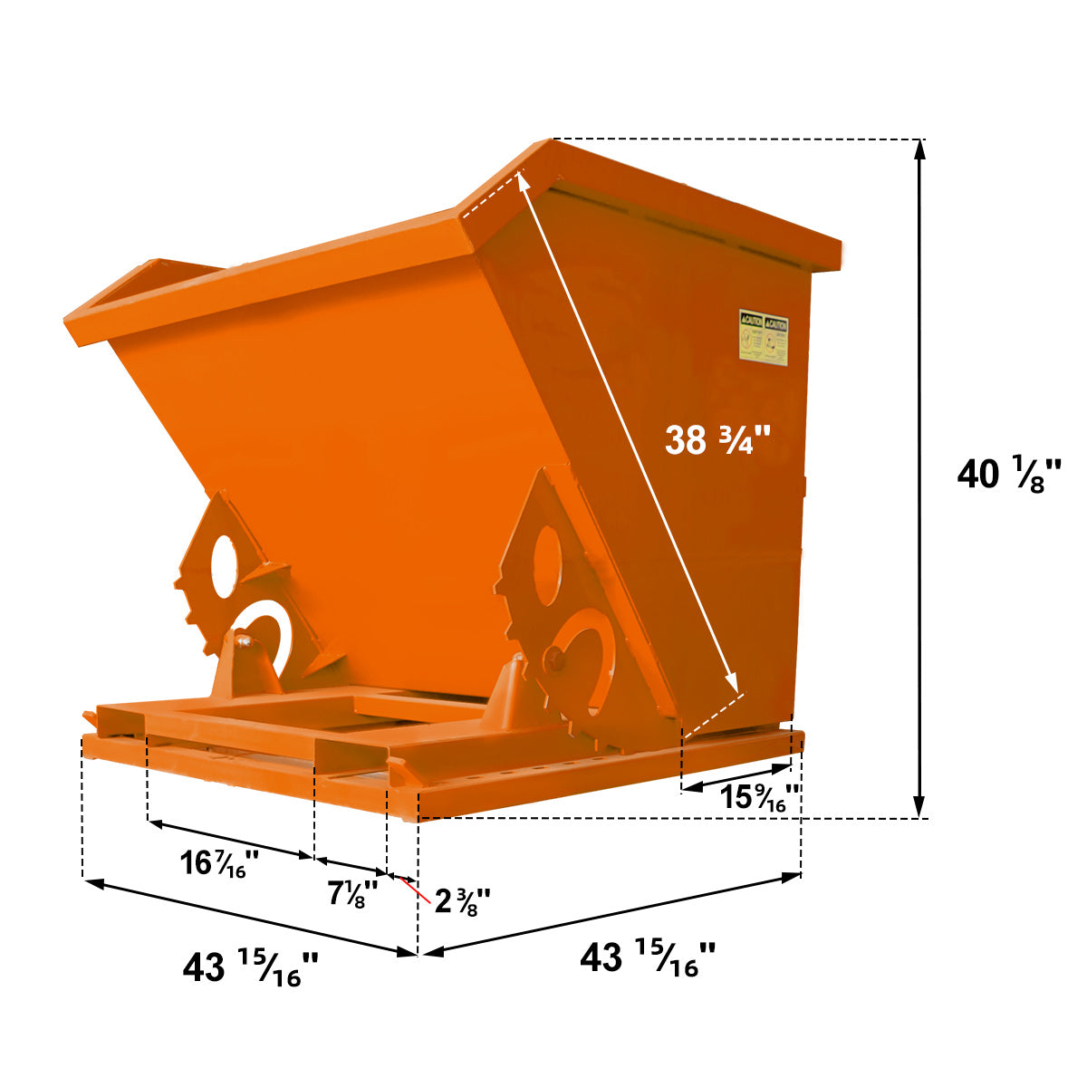 Greatbear Self Dumping Hopper - 1 Cubic Yard