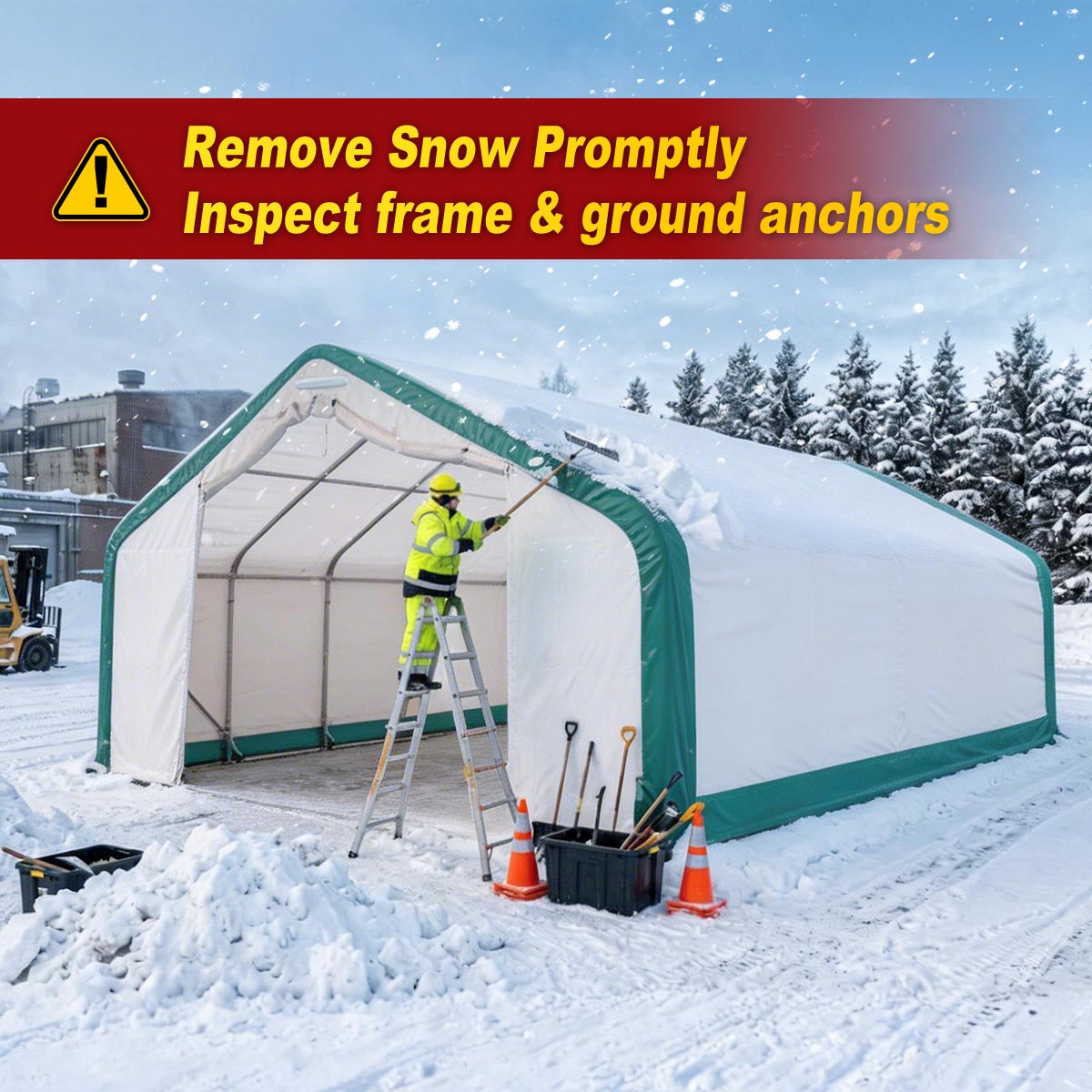 Single Truss Storage Shelter W20'xL20'xH12'
