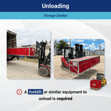 Single Truss Arch Storage Shelter W20'xL30'xH12'