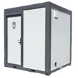 Portable Toilet with Fan-shaped Door Shower