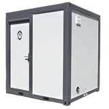 Portable Toilet with Fan-shaped Door Shower