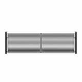 Aleko 18'x6' Steel Dual Swing Driveway Gate - MILAN Style