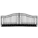 Greatbear Dual Swing Wrought Iron Gate for Driveway