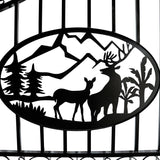 Greatbear Dual Swing Wrought Iron Gate for Driveway