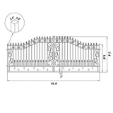 Greatbear Dual Swing Wrought Iron Gate for Driveway