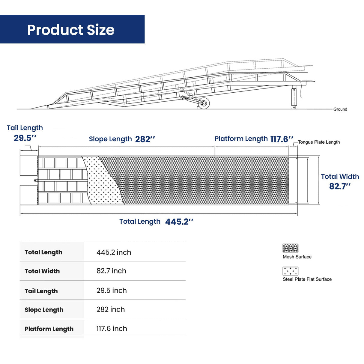 Portable Loading Dock Ramps Yard Ramp - 22,000 lb. Capacity
