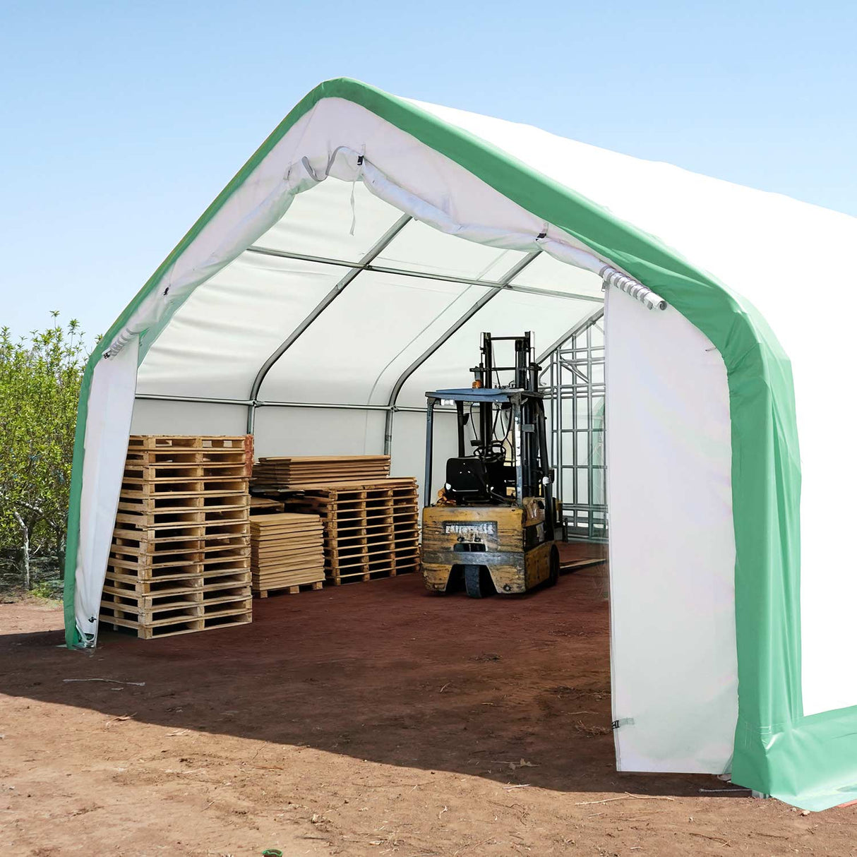 Single Truss Storage Shelter W20'xL40'xH12'