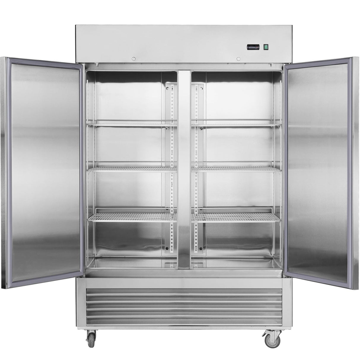 54"W Commercial Refrigerator 42 cu. ft. 2 Solid Door Reach-In Refrigerator